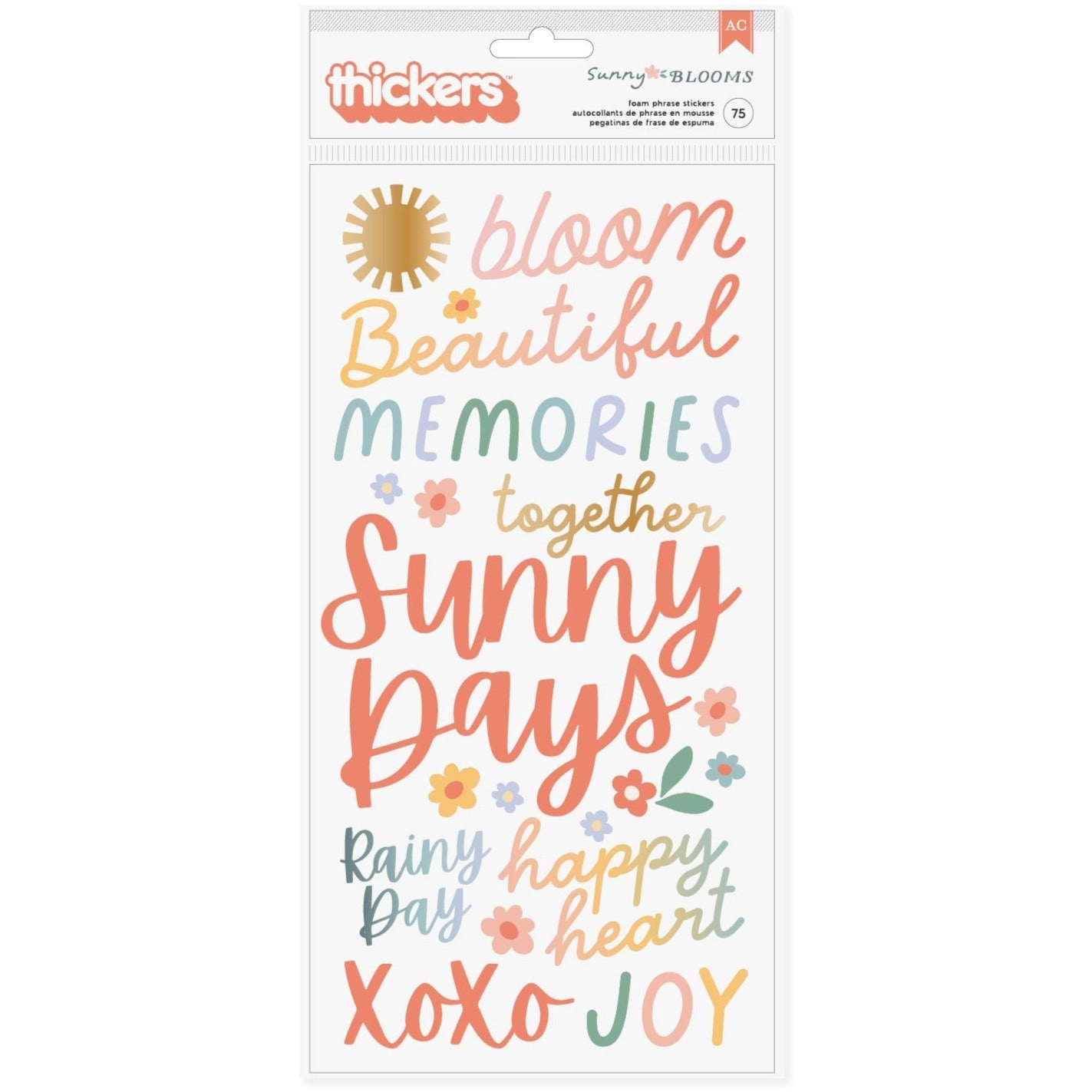 Sunny Blooms Phrase Thickers