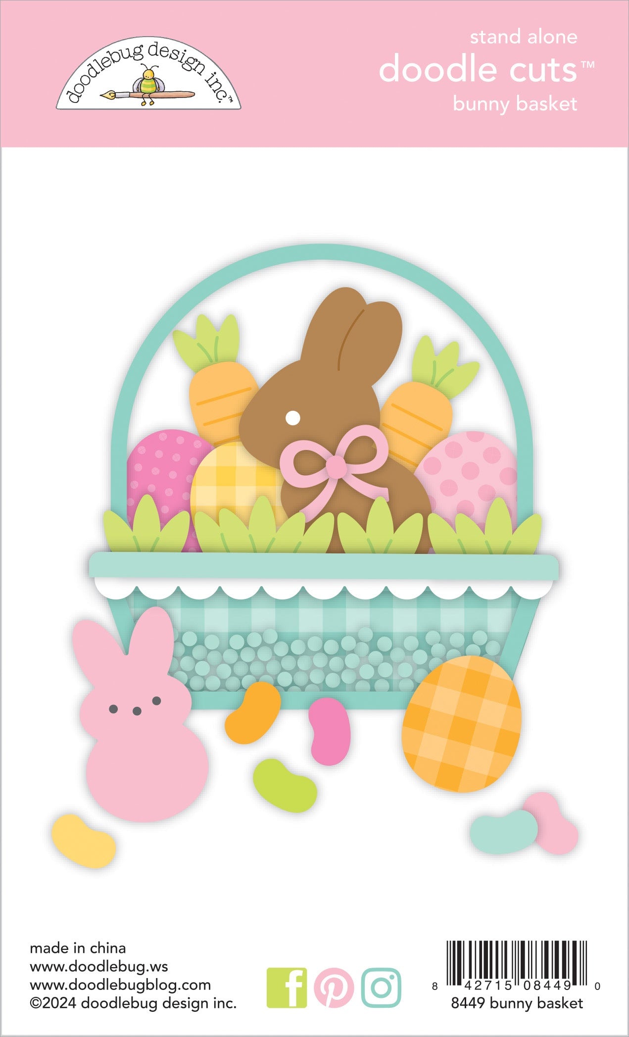 Bunny Hop Bunny Basket Doodle Cuts