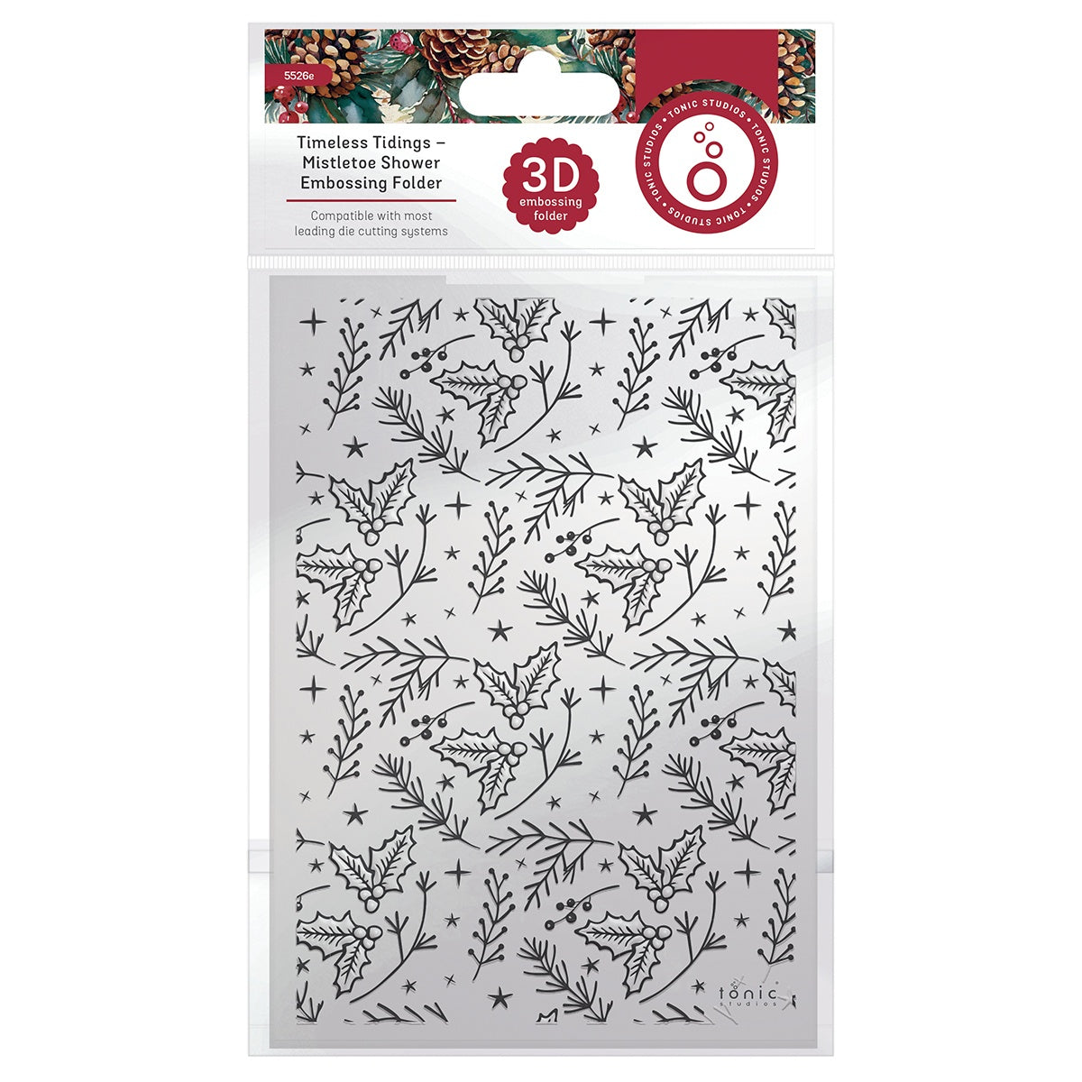 Timeless Tidings Mistletoe Embossing Folder