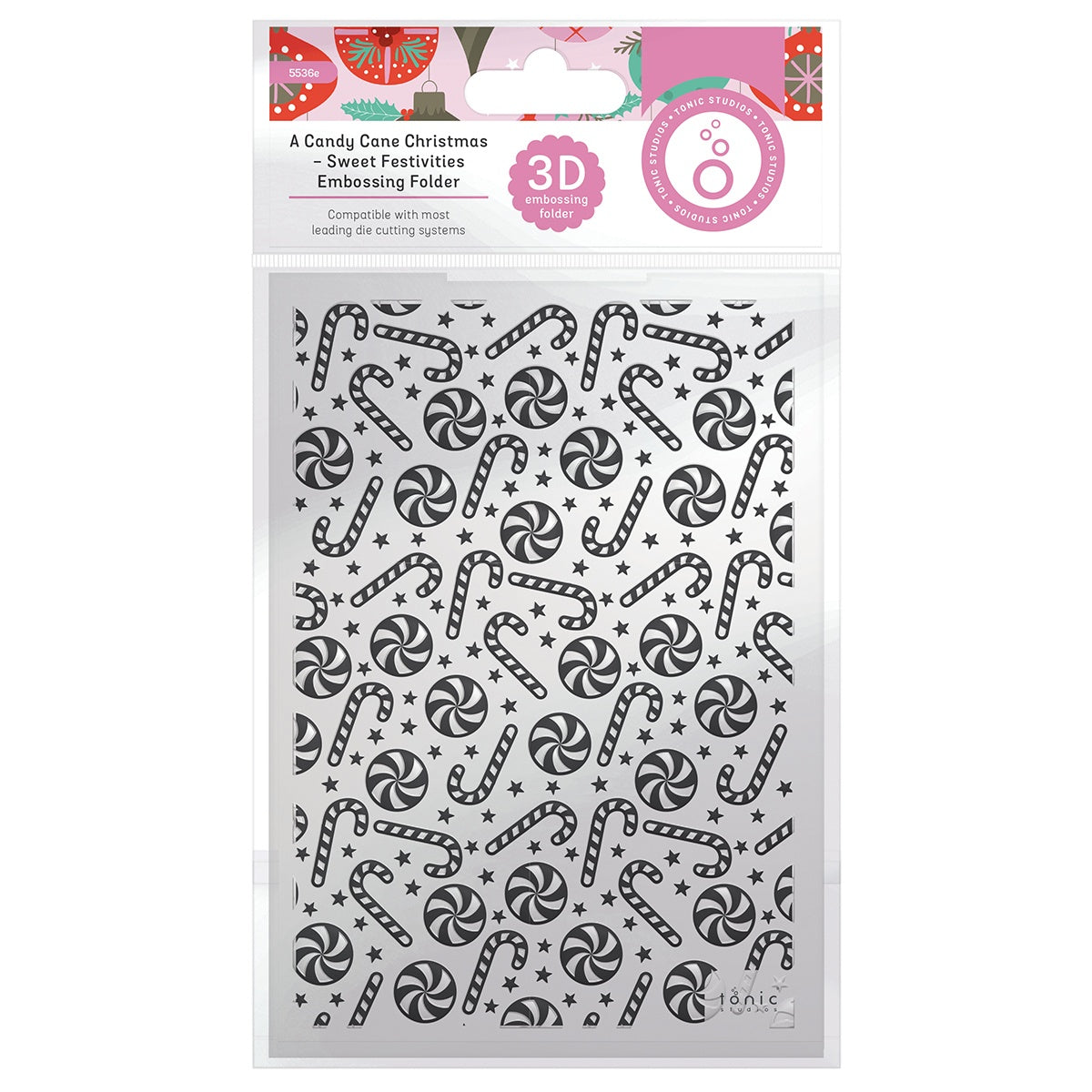 A Candy Cane Christmas 3D Embossing Folder