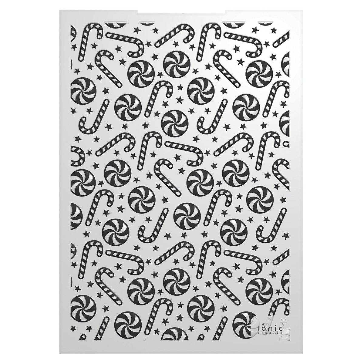 A Candy Cane Christmas 3D Embossing Folder