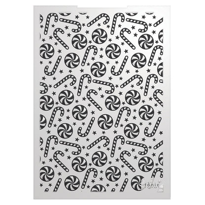 A Candy Cane Christmas 3D Embossing Folder