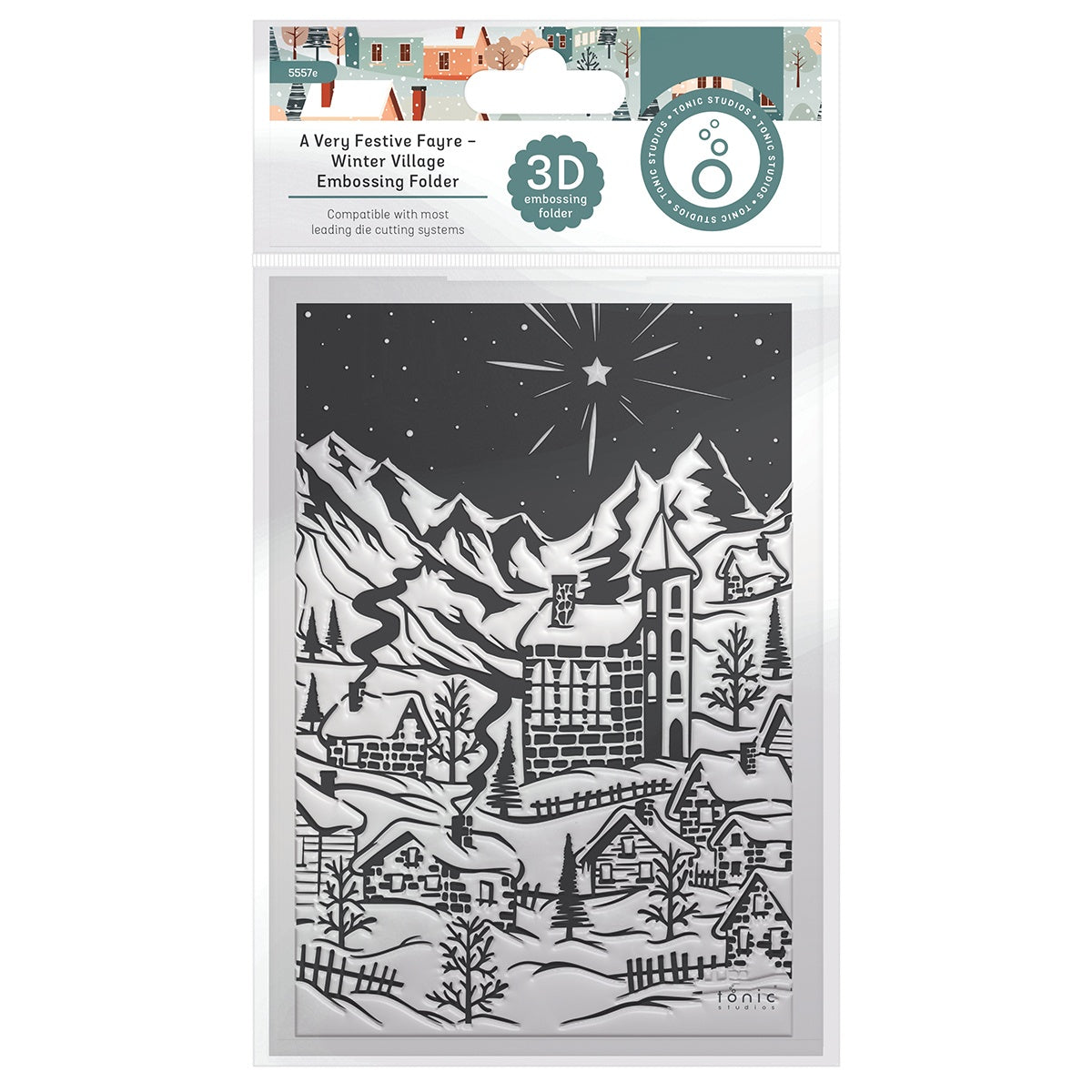 A Very Festive Fayre Winter Village Embossing Folder