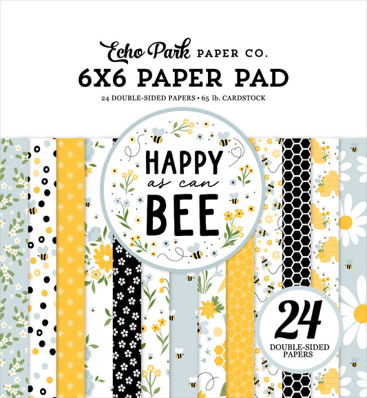 Happy as can Bee 6x6 Paper Pad