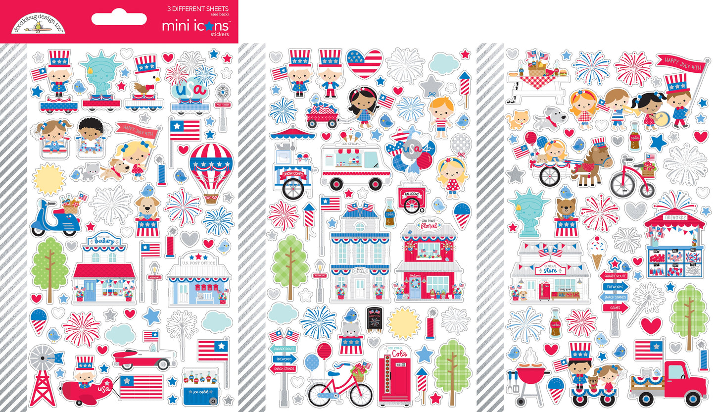 Hometown USA Mini Icons Stickers