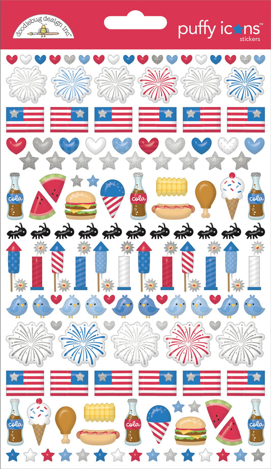 Hometown USA Icons Puffy Stickers