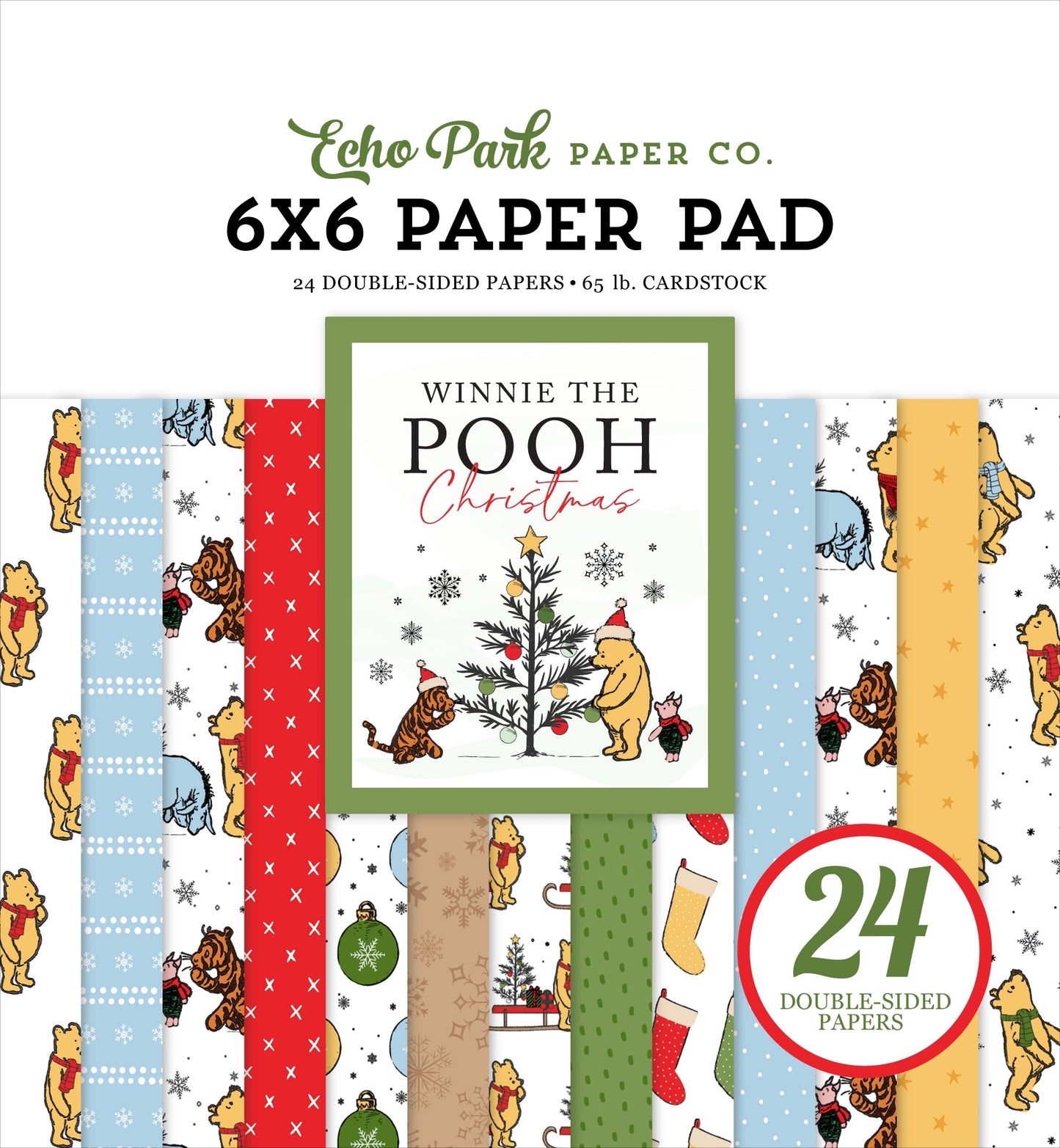 Winnie the Pooh Christmas 6x6 Paper Pad