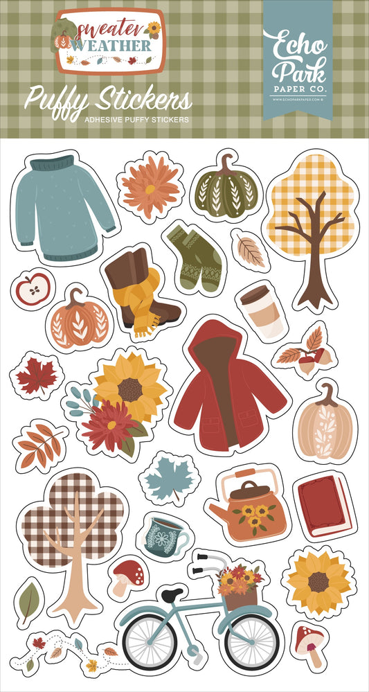 Sweater Weather Puffy Stickers