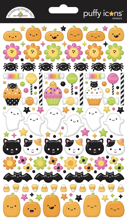 Hey Pumpkin Icons Puffy Stickers