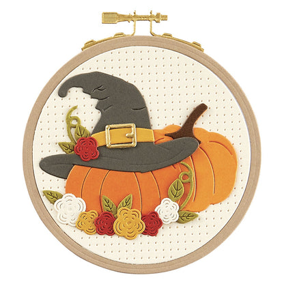 Faux Embroidered Pumpkin Etched Dies