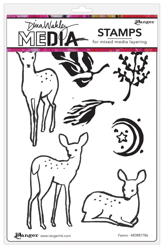 Fawns Rubber Cling Stamp Set