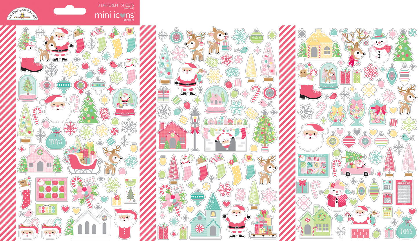 Tinsel Time Mini Icons Stickers