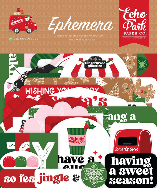 Santa's Christmas Delivery Icons Ephemera