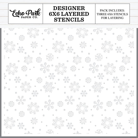 Winter Snowflake Sky Stencils