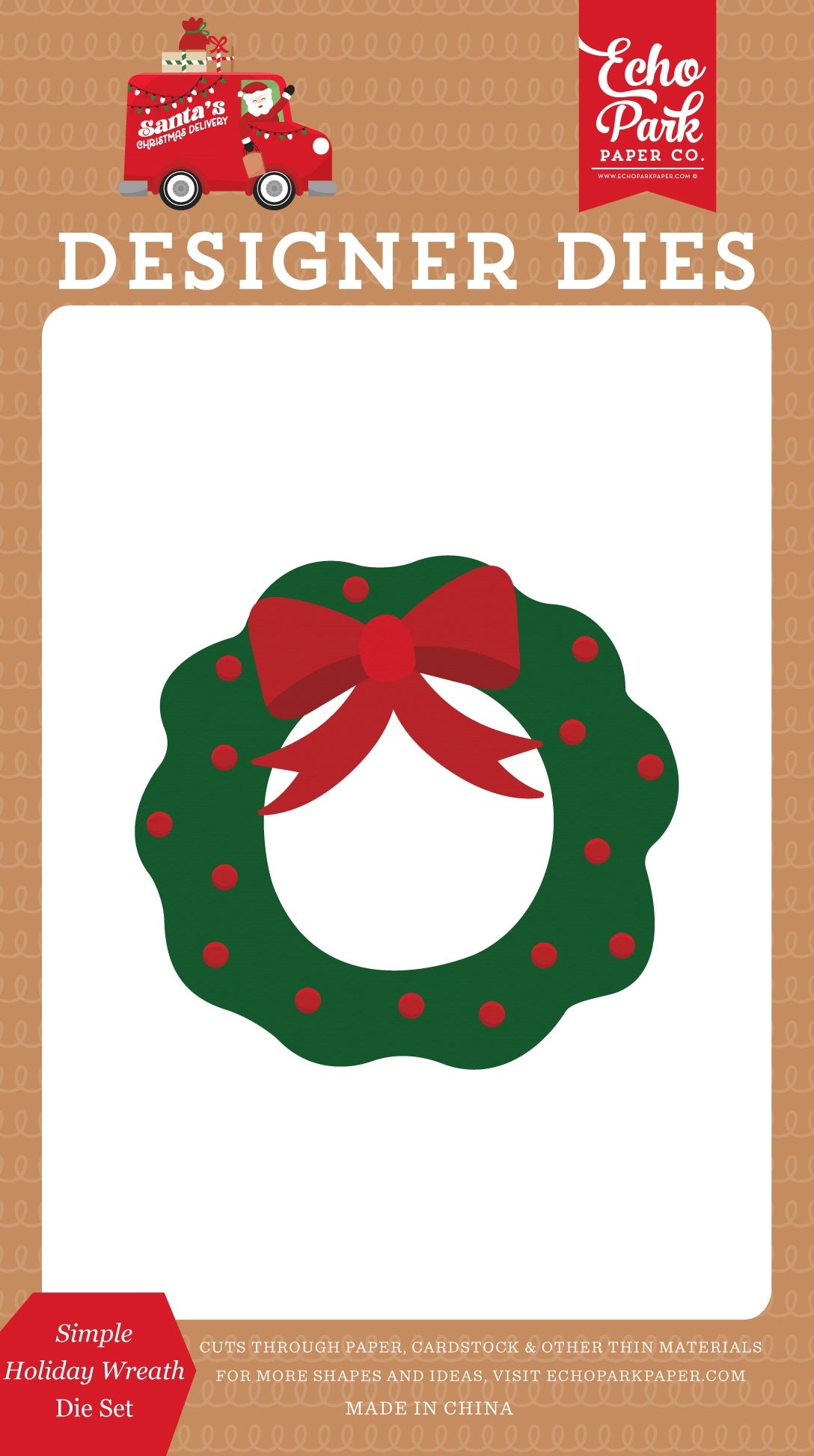 Santa's Christmas Delivery Simple Holiday Wreath Dies