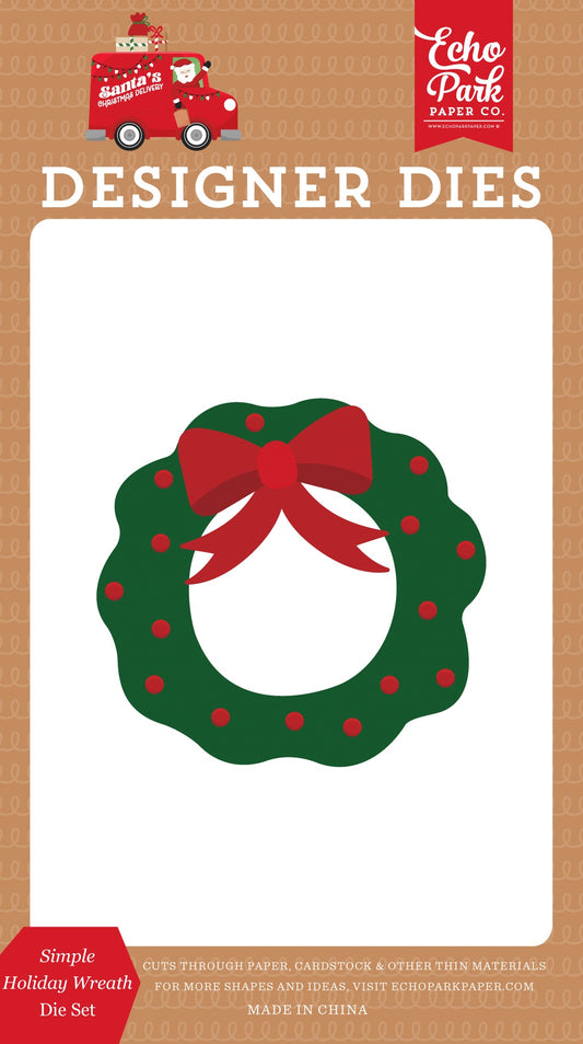 Santa's Christmas Delivery Simple Holiday Wreath Dies
