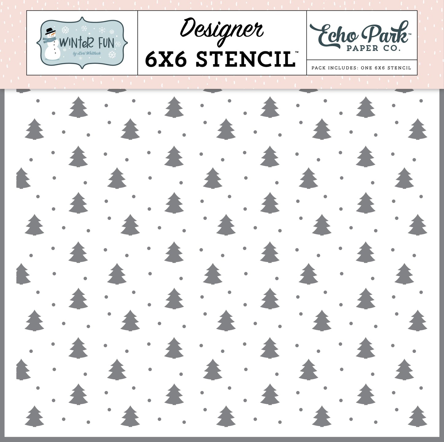 Winter Fun Winter Pine Trees Stencil