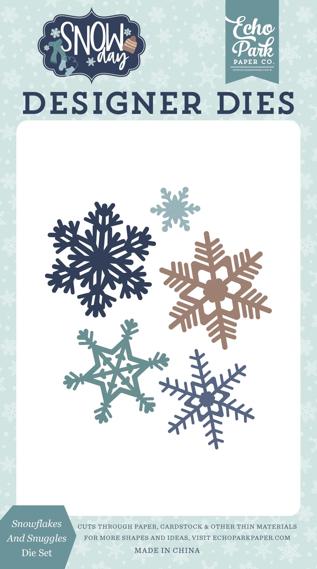 Snow Day Snowflakes and Snuggles Dies