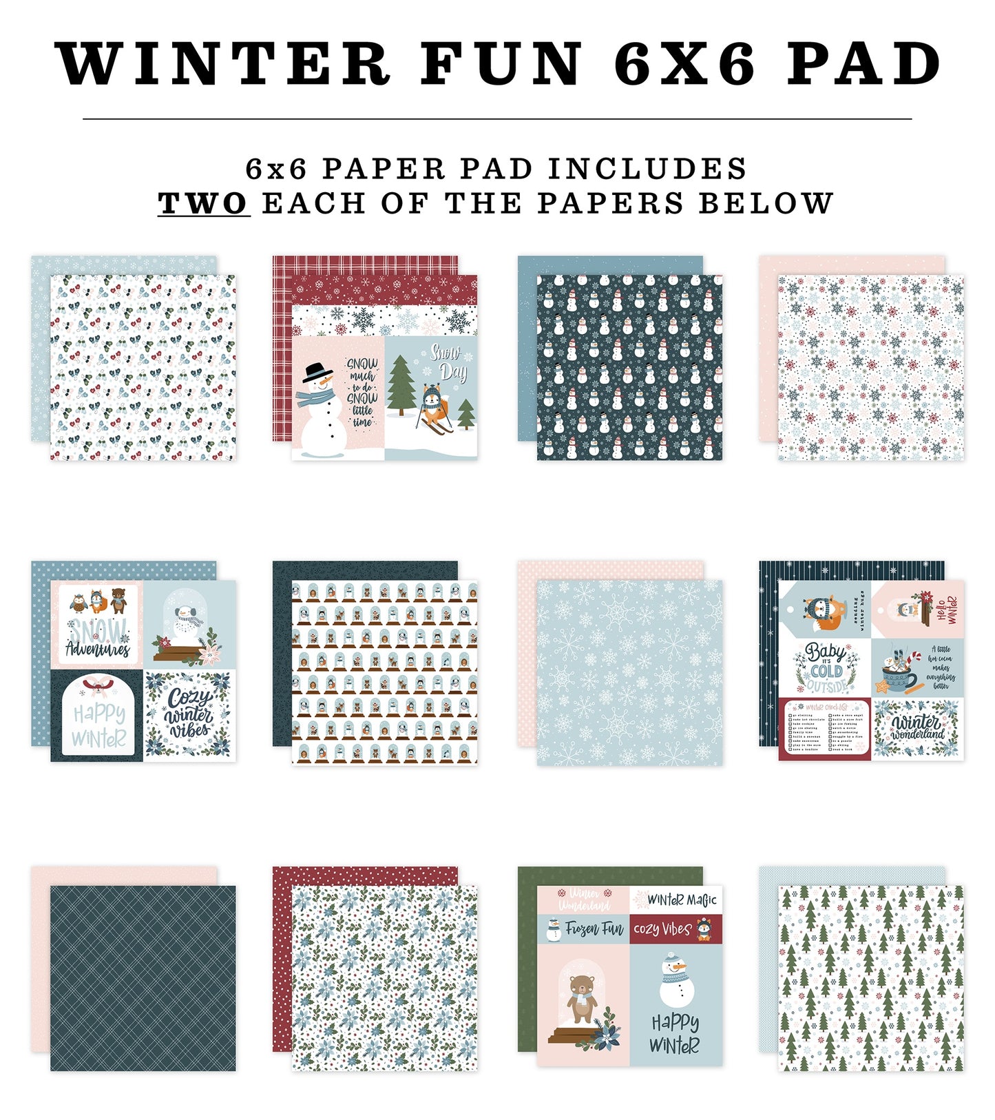 Winter Fun 6x6 Paper Pad