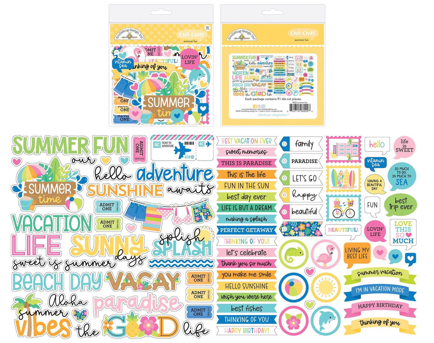 Summer Fun Chit Chat Die Cuts