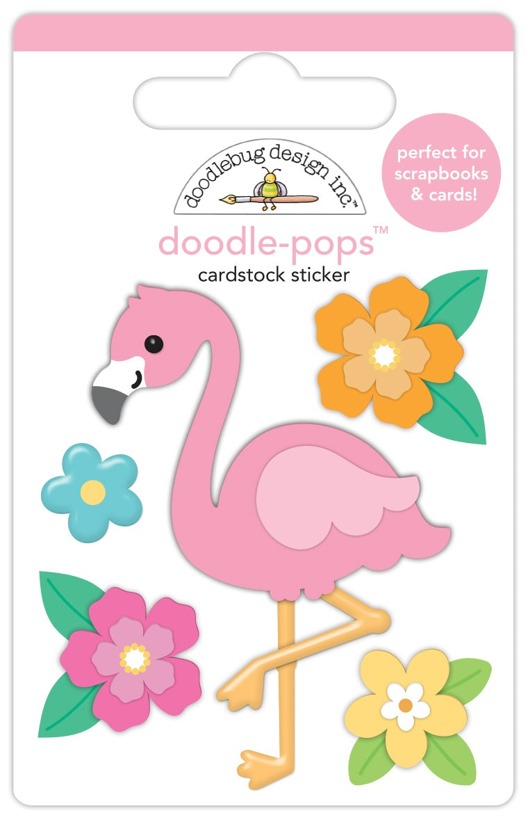 Summer Fun Flora Flamingo Doodle Pops
