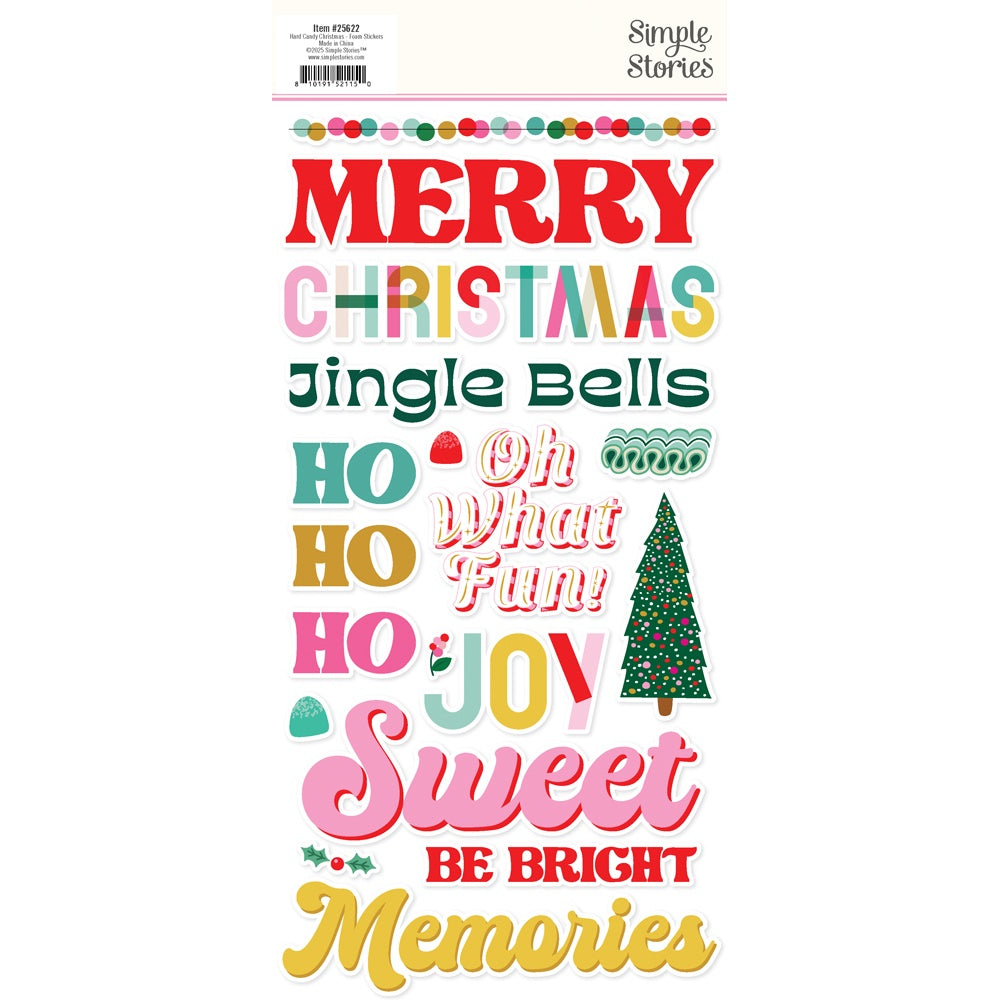 Hard Candy Christmas Foam Stickers
