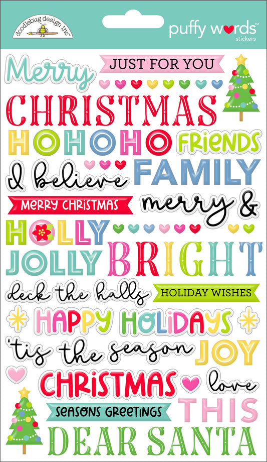 Oh What Fun Puffy Words Stickers