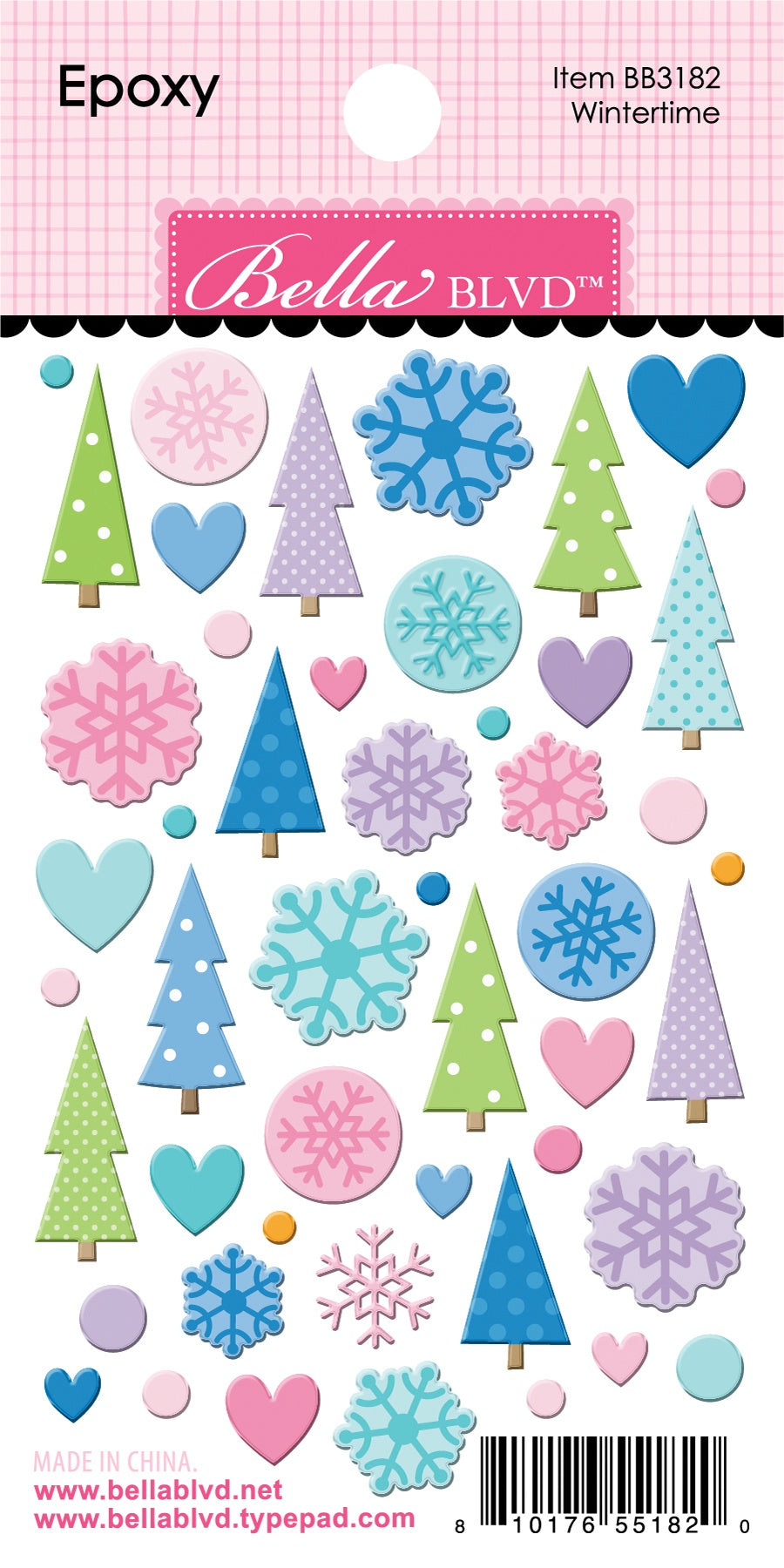 Snowflake Season Wintertime Epoxy Stickers