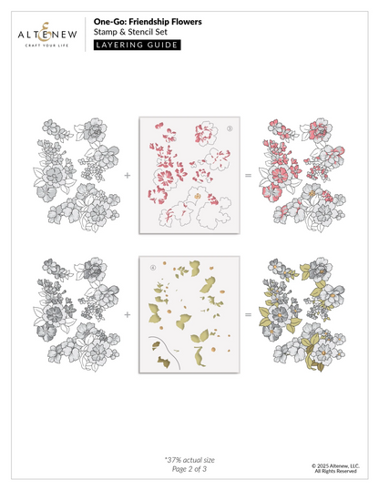 One-Go: Friendship Flowers Stencils 