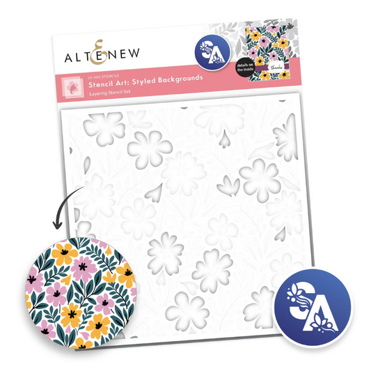 Stencil Art: Styled Backgrounds Layering Stencil Set