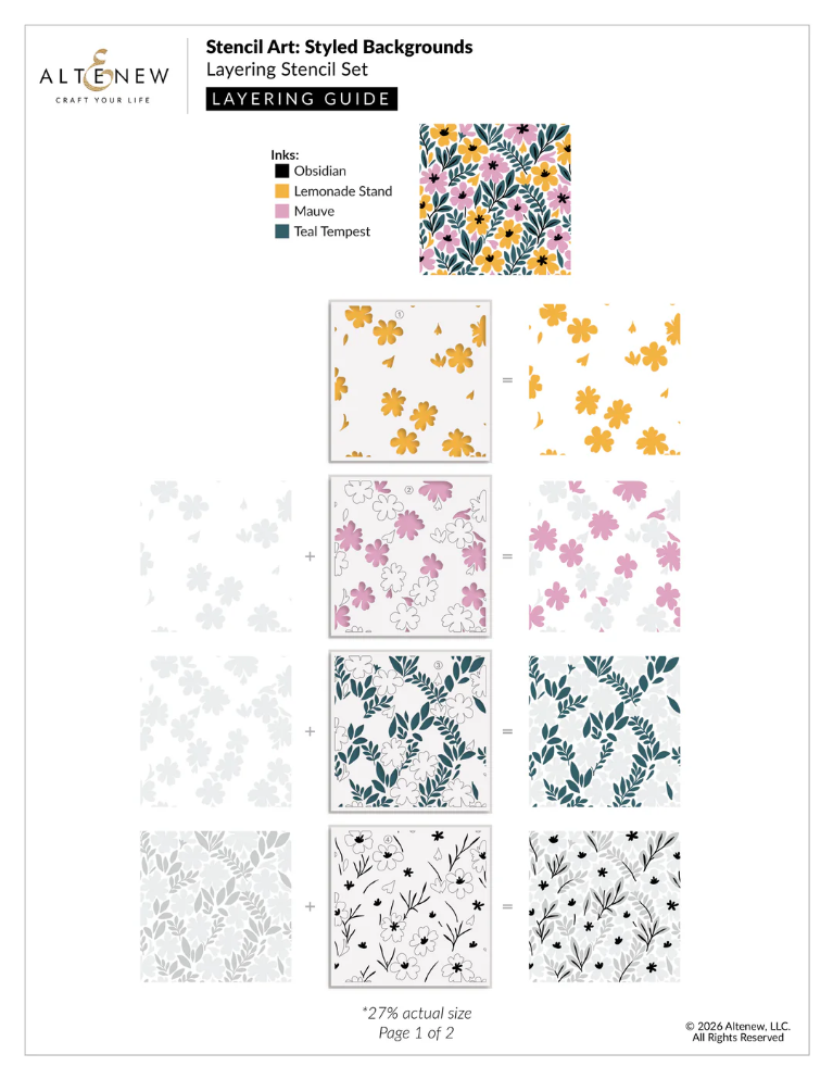 Stencil Art: Styled Backgrounds Layering Stencil Set