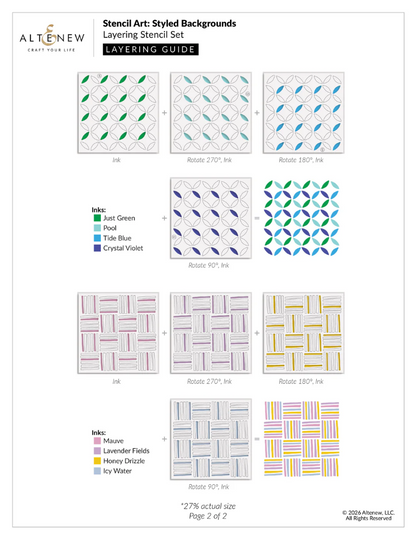 Stencil Art: Styled Backgrounds Layering Stencil Set