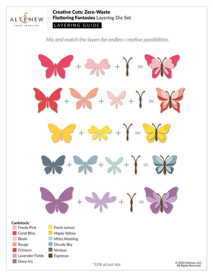 Creative Cuts: Zero-Waste Fluttering Fantasies Layering Dies