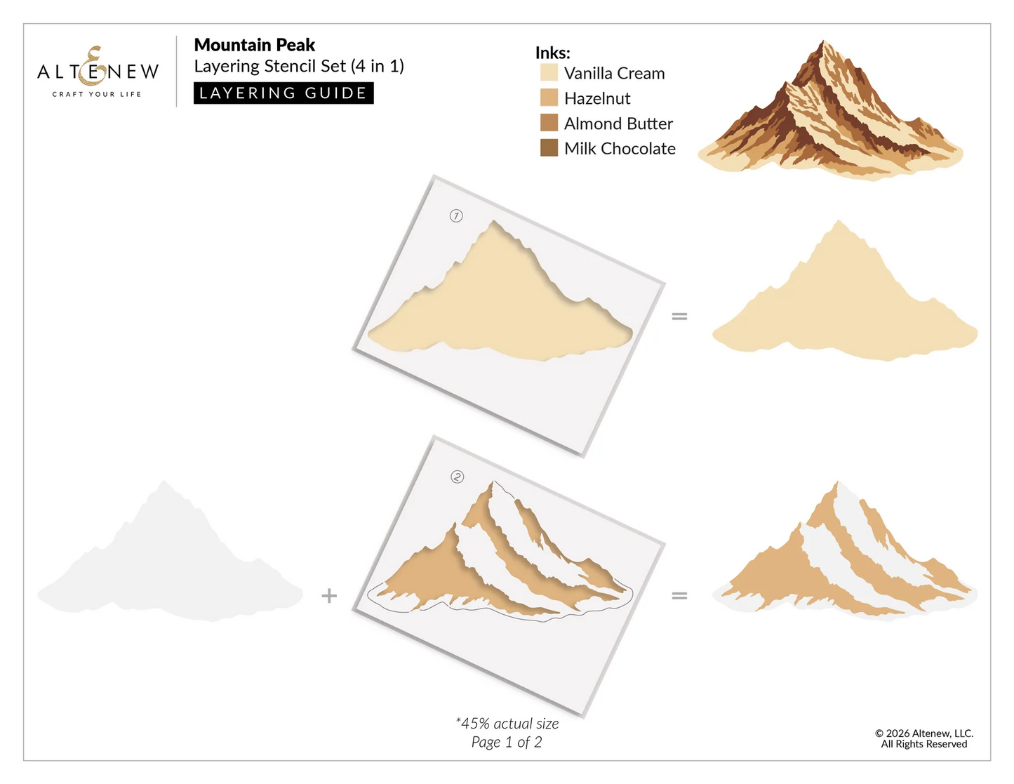 Mountain Peak Stencils