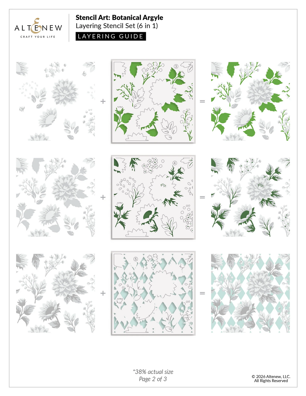 Stencil Art: Botanical Argyle Stencils