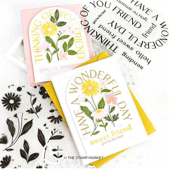 Arched Hellos Stamp Set