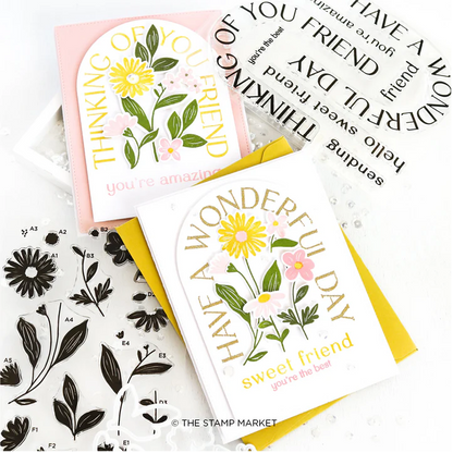 Arched Hellos Stamp Set