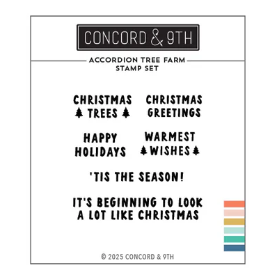 Accordion Tree Farm Stamp Set