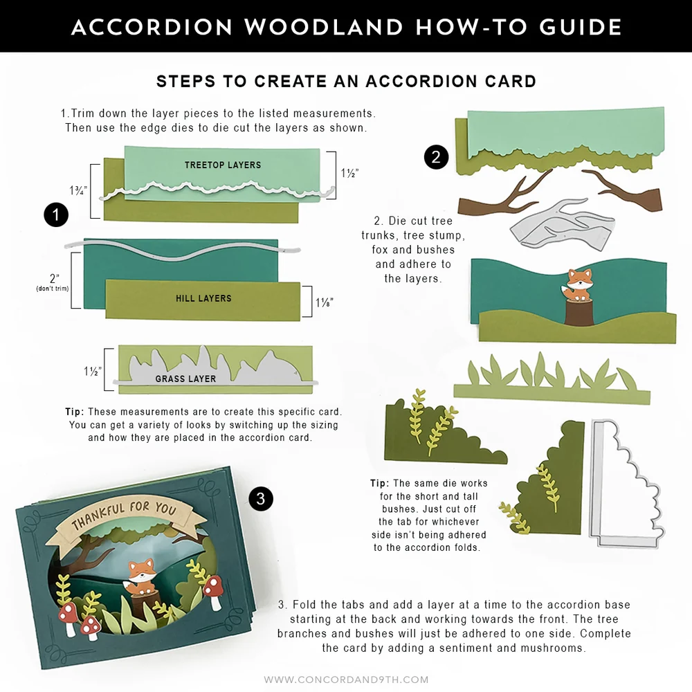 Accordion Woodland Dies