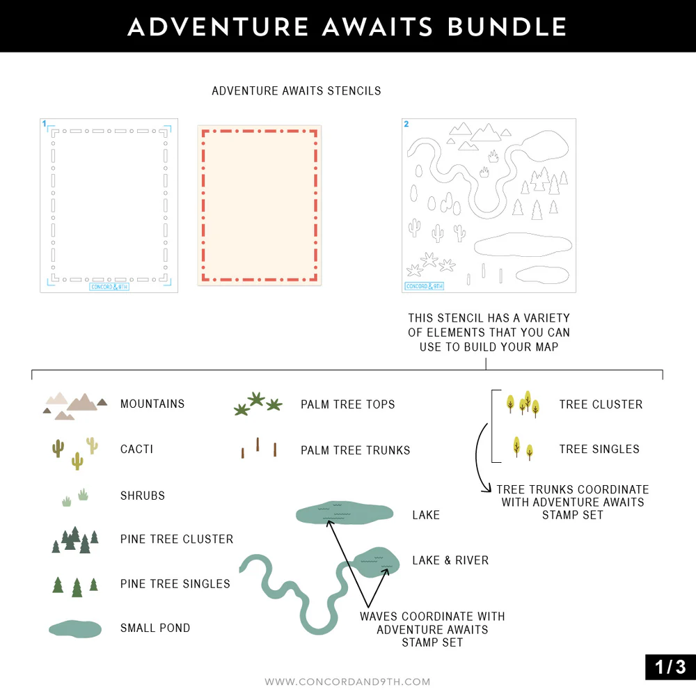 Adventure Awaits Stencil Pack 