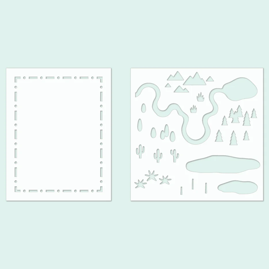 Adventure Awaits Stencil Pack 