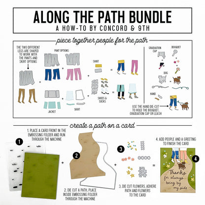 Along The Path Embossing Folder