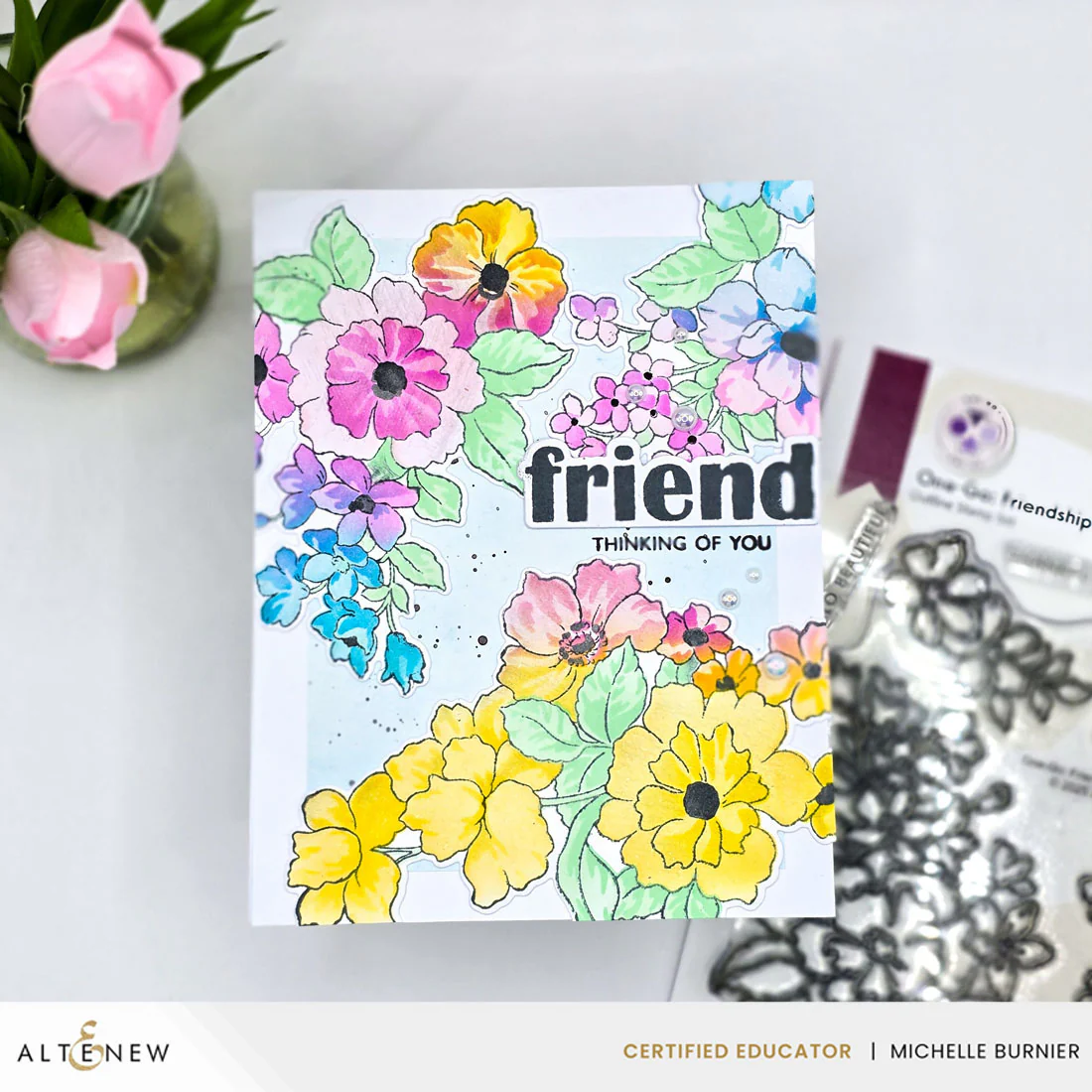 One-Go: Friendship Flowers Stamp Set