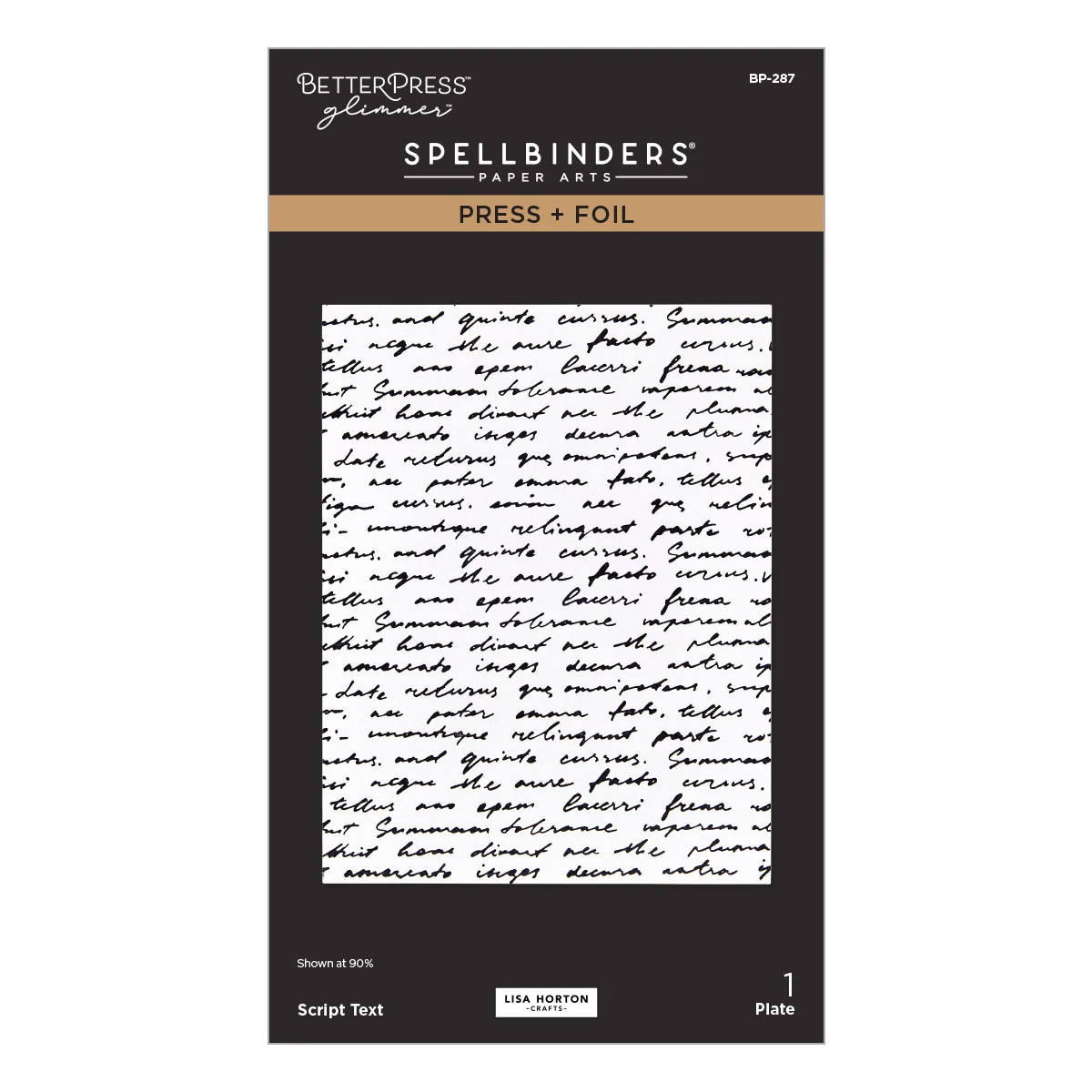 Script Text Press + Foil Plate
