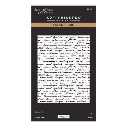 Script Text Press + Foil Plate
