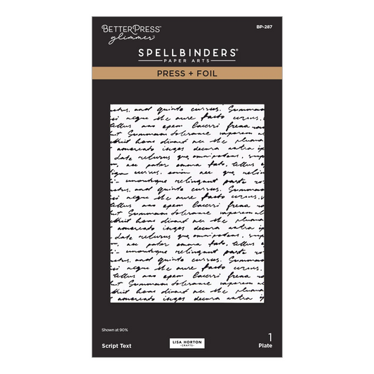 Script Text Press + Foil Plate