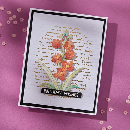 Script Text Press + Foil Plate