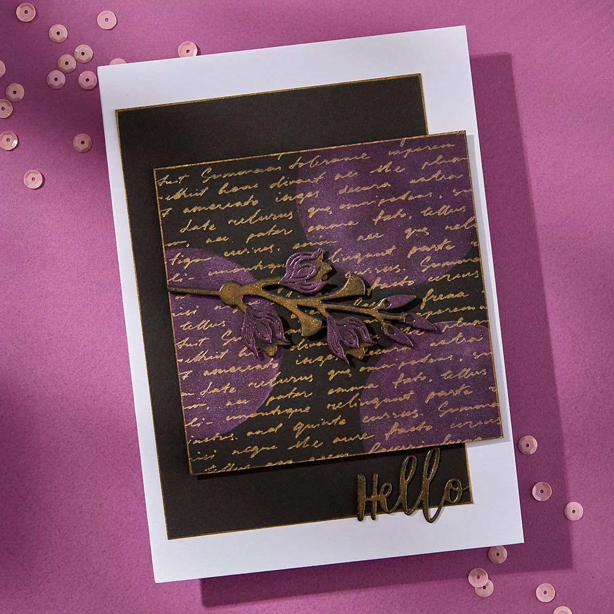 Script Text Press + Foil Plate