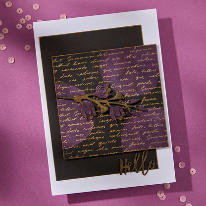 Script Text Press + Foil Plate