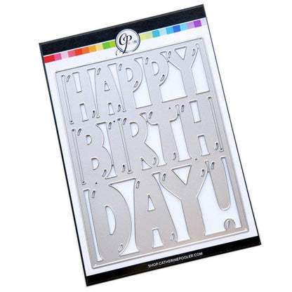 Balloon Letter Birthday Cover Plate Die 